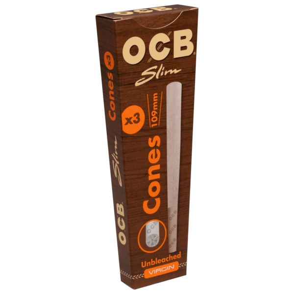 OCB Unbleached Slim Virgin Paper Cones