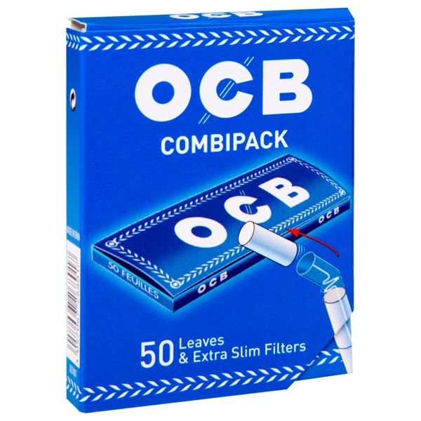 OCB Blau Combipack (50 Blättchen + 50 Extra Slim Filter)