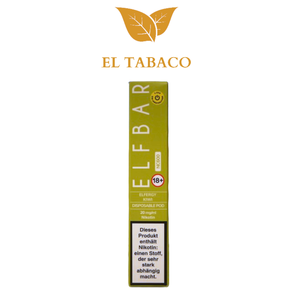 ELFBAR 600 Elfergy Kiwi Einweg E-Zigarette Disposable Pod ELFBAR 600 Elfergy Kiwi Einweg E-Zigarette Disposable Pod