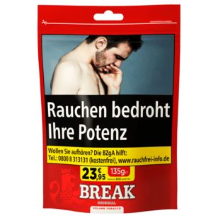 Break Original Volumen Tabak Tüte Stopftabak 135g